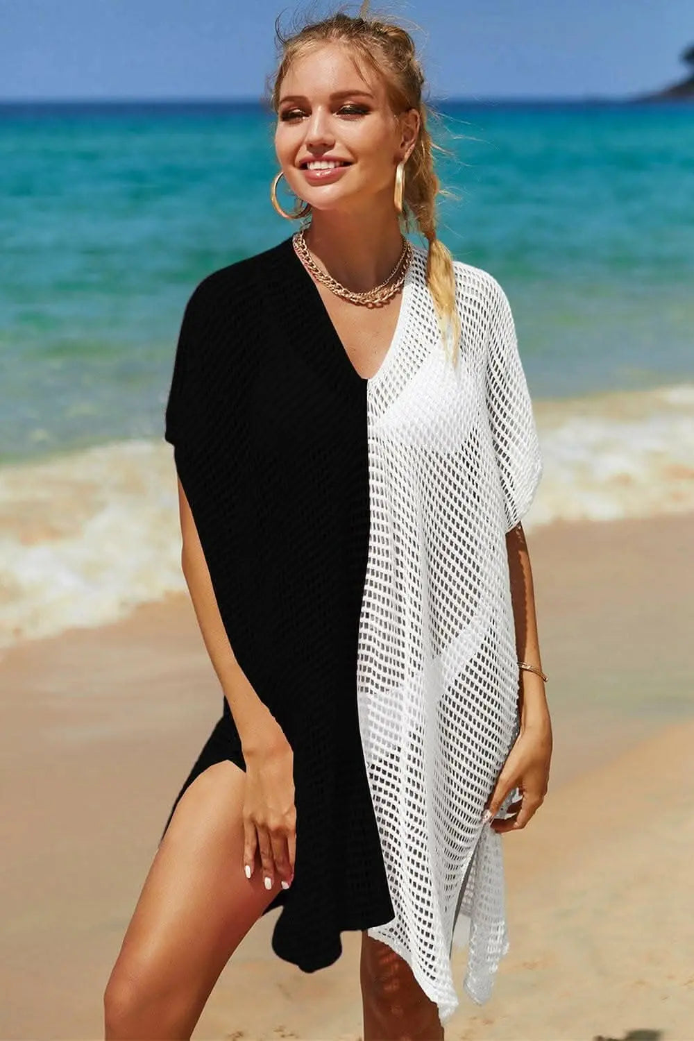Chic openwork knit cover up - Love Salve